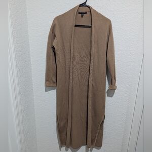 Women's Tan Longline Cardigan